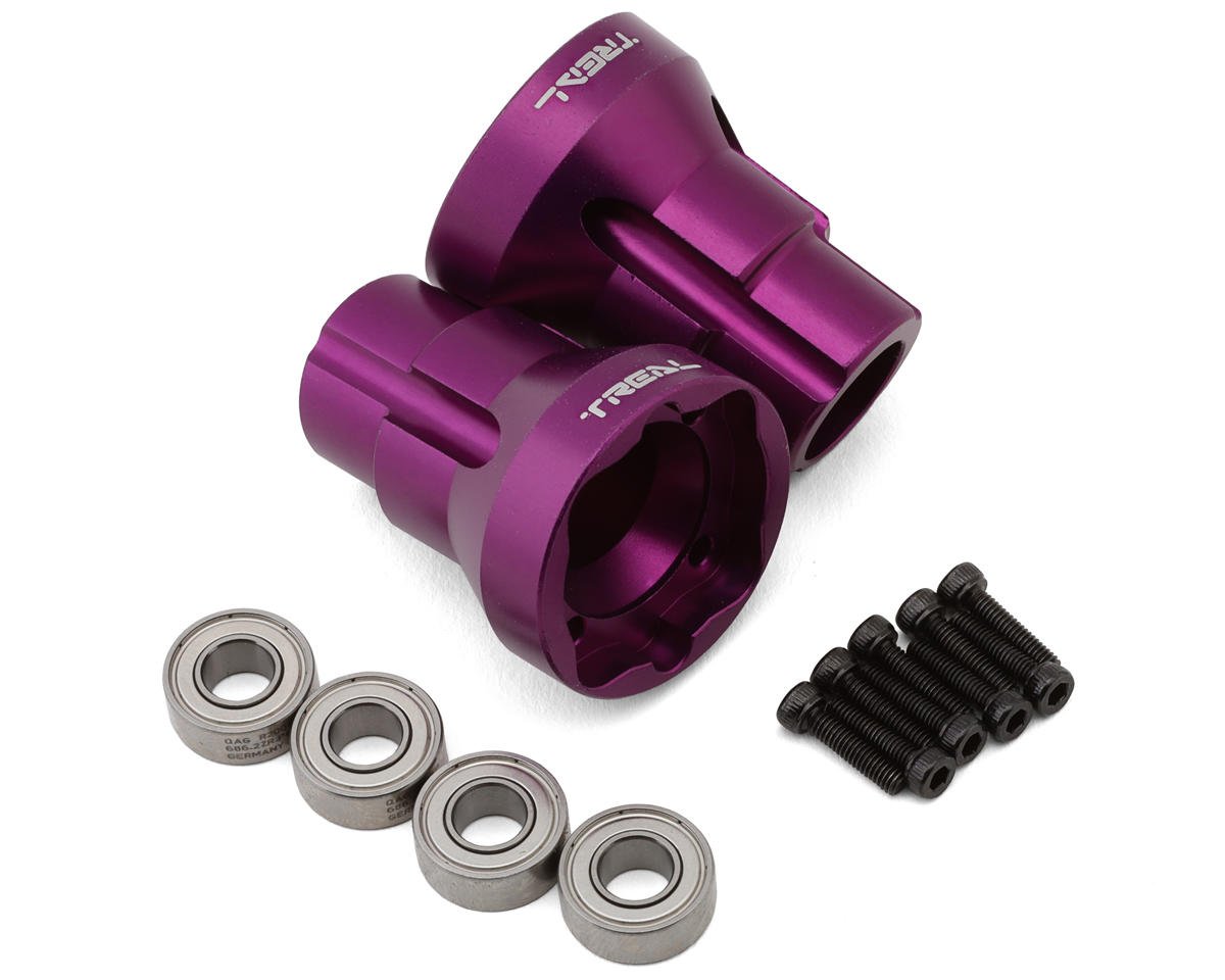 Treal Hobby Losi LMT Aluminum Rear Axle Mounts (Purple) (2) (3 Degree) (TLHTLMT-142)