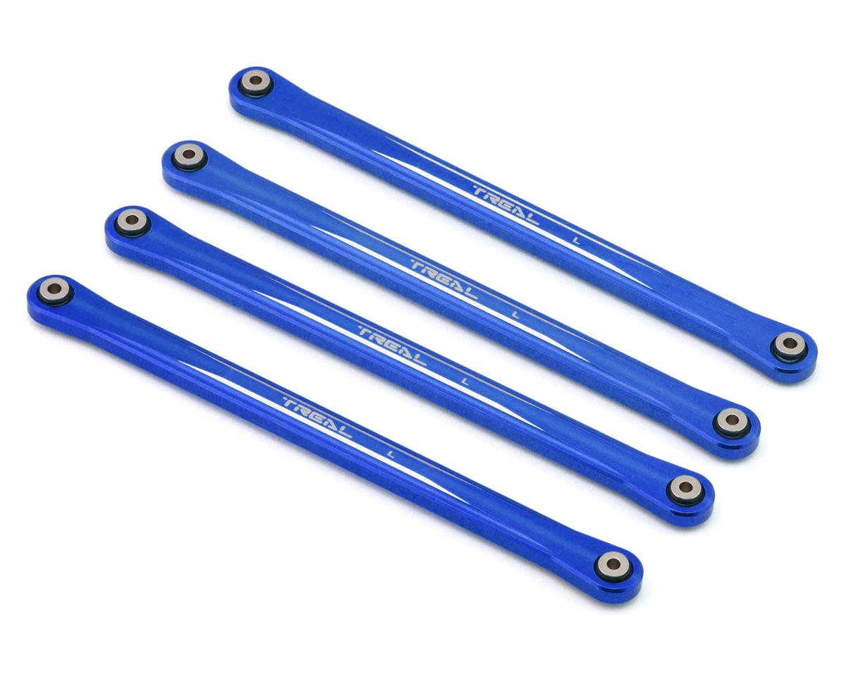 Treal Hobby Losi LMT Aluminum Lower Link Bars (4) (Blue) (TLHTLMT-22)