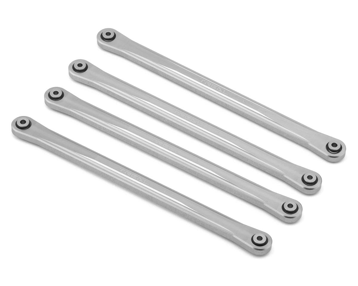 Treal Hobby Losi LMT Aluminum Lower Link Bars (4) (Silver) (TLHTLMT-24)