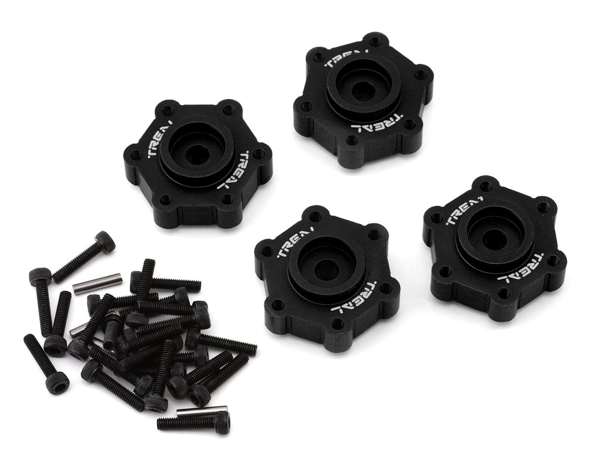 Treal Hobby Losi LMT Aluminum Wheel Hub Spacer (Black) (4) (+0mm) (TLHTLMT-57)