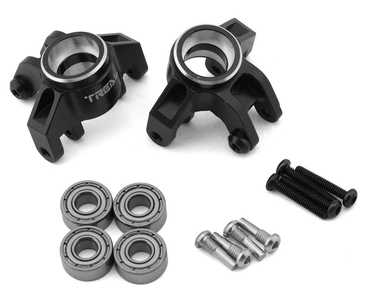 Treal Hobby Losi Mini LMT Aluminum Steering Knuckles (Black) (2) (TLHTLMT18-06)
