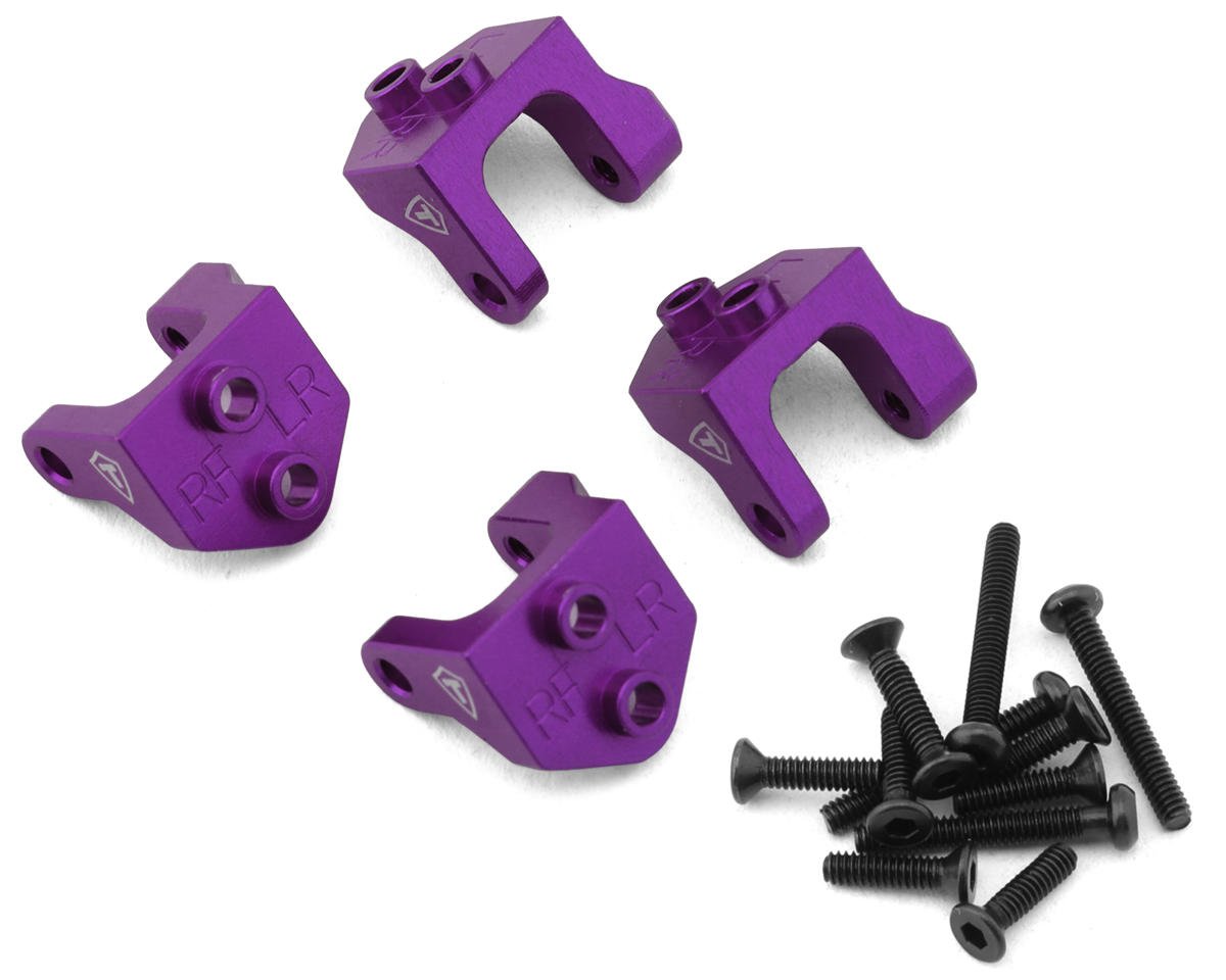 Treal Hobby Losi Mini LMT Aluminum Lower Shock & Links Mounts (Purple) (4) (TLHTLMT18-34)