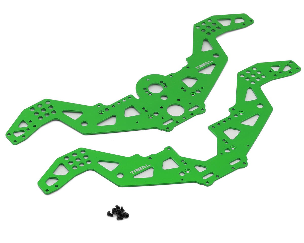 Treal Hobby Losi Mini LMT Aluminum Chassis Frame Side Plates (Green) (2) (TLHTLMT18-92)