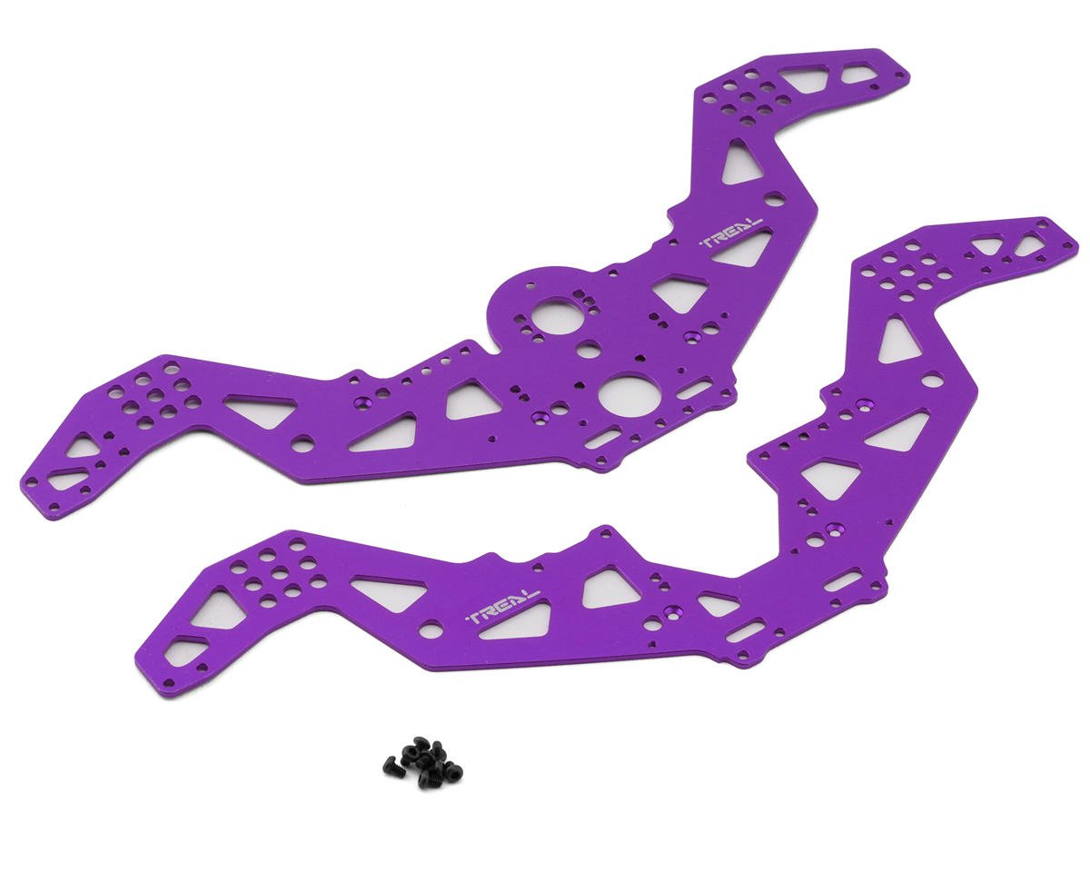 Treal Hobby Losi Mini LMT Aluminum Chassis Frame Side Plates (Purple) (2) (TLHTLMT18-93)