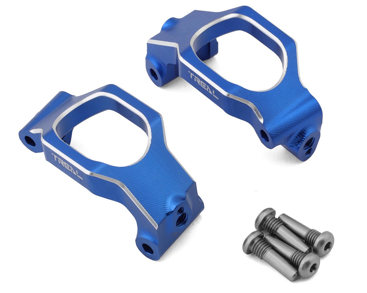 Treal Hobby CNC Aluminum Front C-Hub Carriers for Traxxas Maxx (Blue) (2) (TLHTMAXX-02)