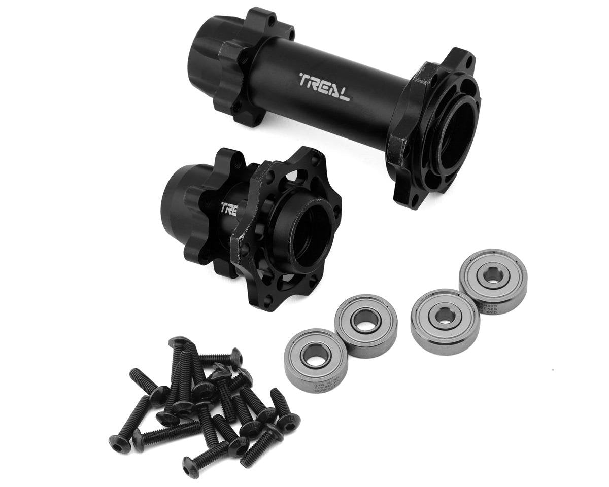 Treal Hobby Promoto CNC Aluminum Front & Rear Hub Set (Black) (TLHTPROMOTOMX-01)