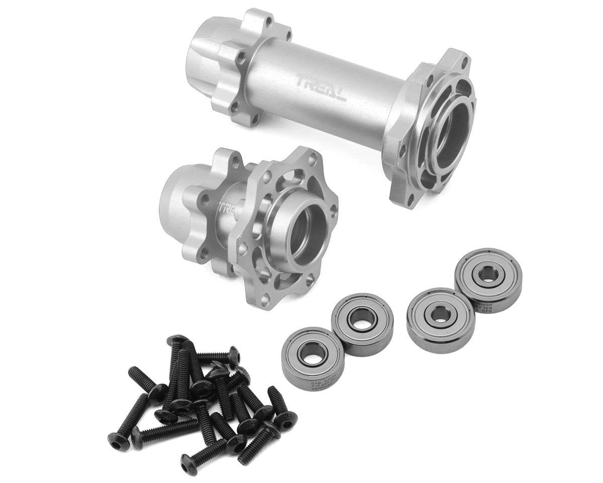 Treal Hobby Promoto CNC Aluminum Front & Rear Hub Set (Silver) (TLHTPROMOTOMX-06)
