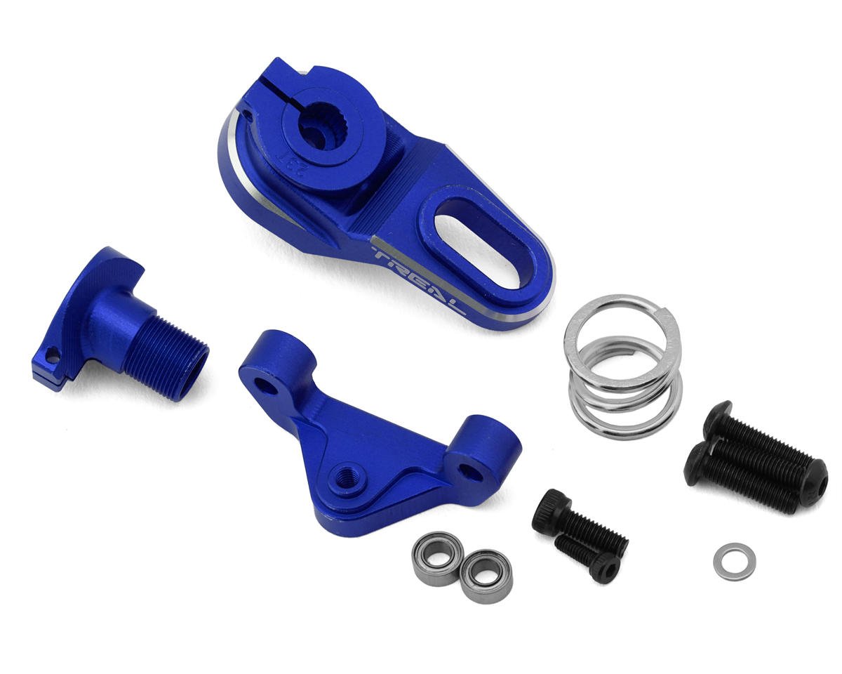 Treal Hobby Losi Promoto MX CNC Aluminum Clamping Servo Saver (25T/23T) (Blue) (TLHTPROMOTOMX-111)