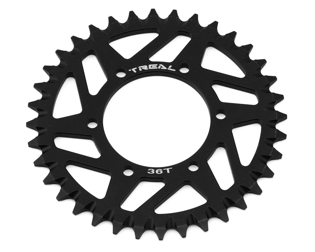 Treal Hobby Losi Promoto MX CNC Aluminum Rear Sprocket (Black) (36T) (TLHTPROMOTOMX-124)