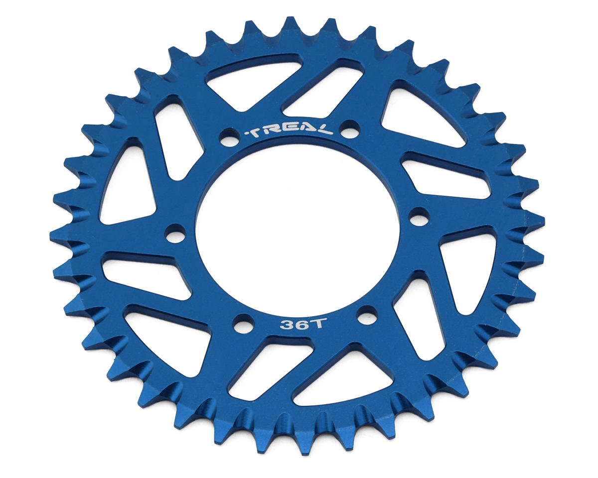 Treal Hobby Losi Promoto MX CNC Aluminum Rear Sprocket (Blue) (36T) (TLHTPROMOTOMX-125)
