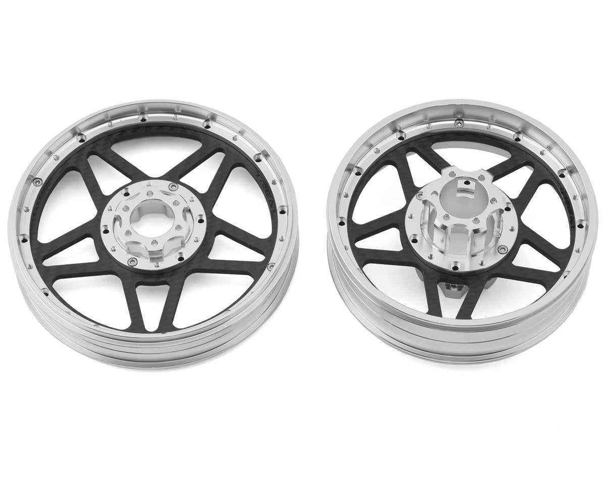 Treal Hobby Losi Promoto MX CNC Aluminum Wheel Set w/Carbon Spokes (TLHTPROMOTOMX-12)