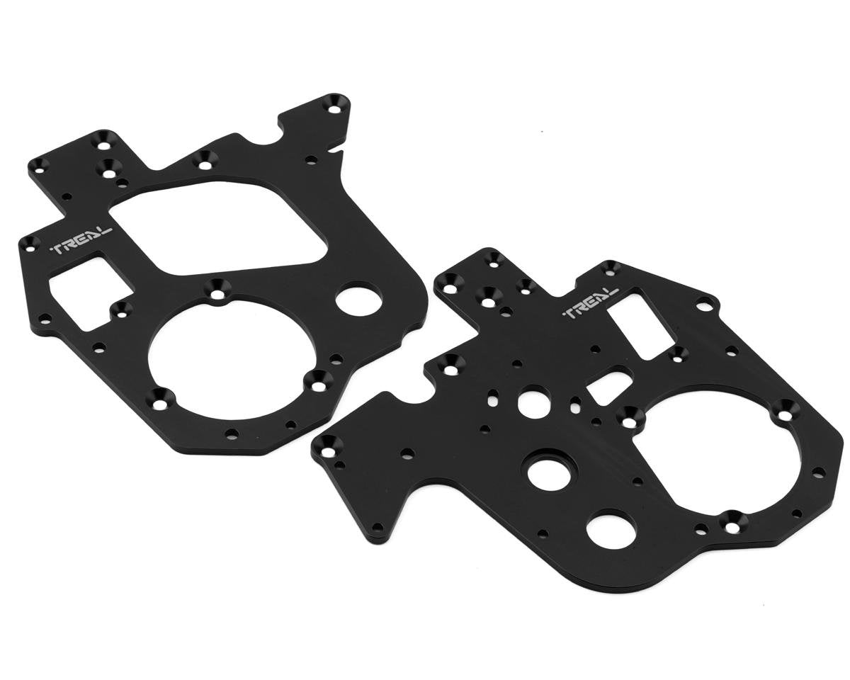 Treal Hobby Promoto MX Aluminum Chassis Plates (Black) (2) (TLHTPROMOTOMX-155)