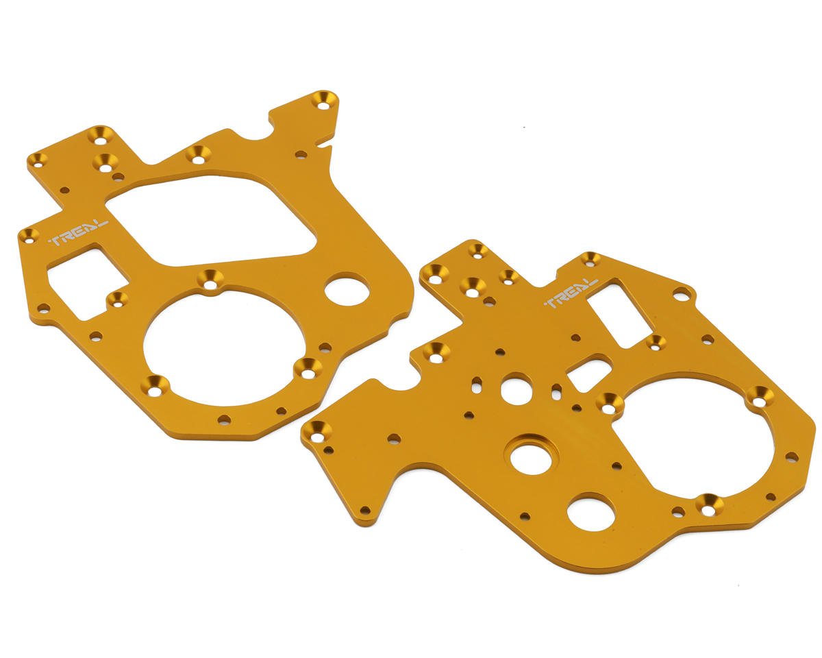 Treal Hobby Promoto MX Aluminum Chassis Plates (Gold) (2) (TLHTPROMOTOMX-158)