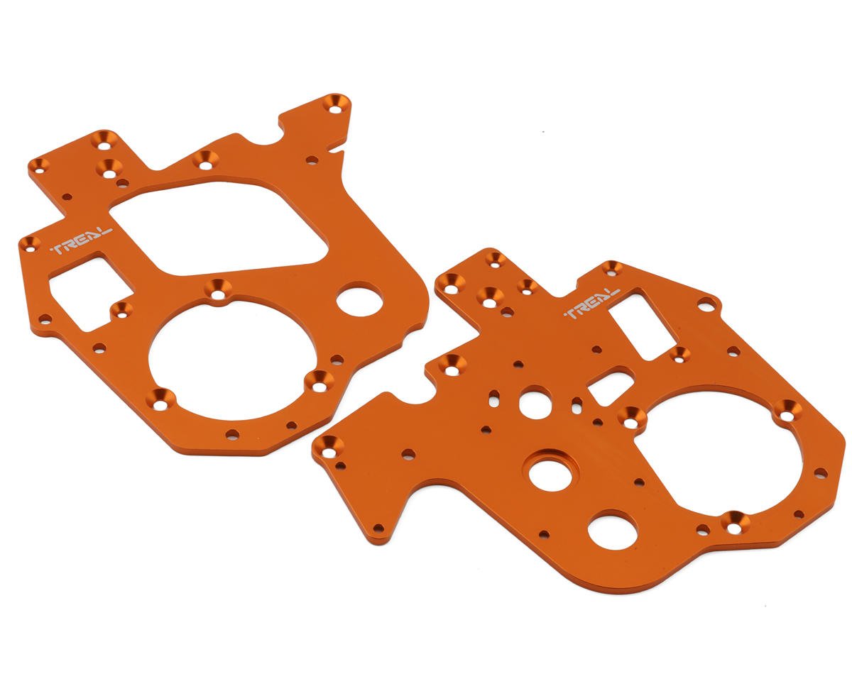 Treal Hobby Promoto MX Aluminum Chassis Plates (Orange) (2) (TLHTPROMOTOMX-159)