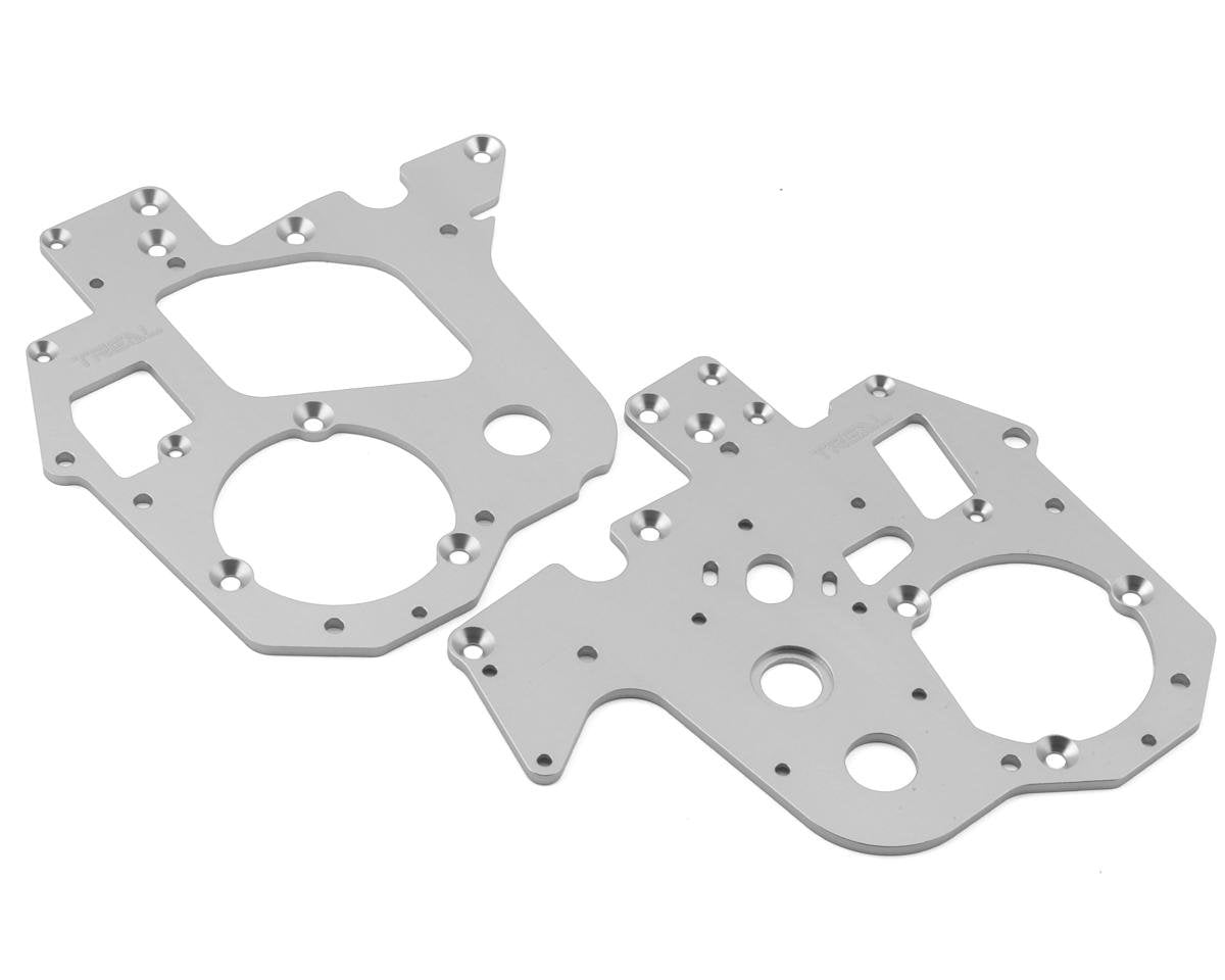 Treal Hobby Promoto MX Aluminum Chassis Plates (Silver) (2) (TLHTPROMOTOMX-161)