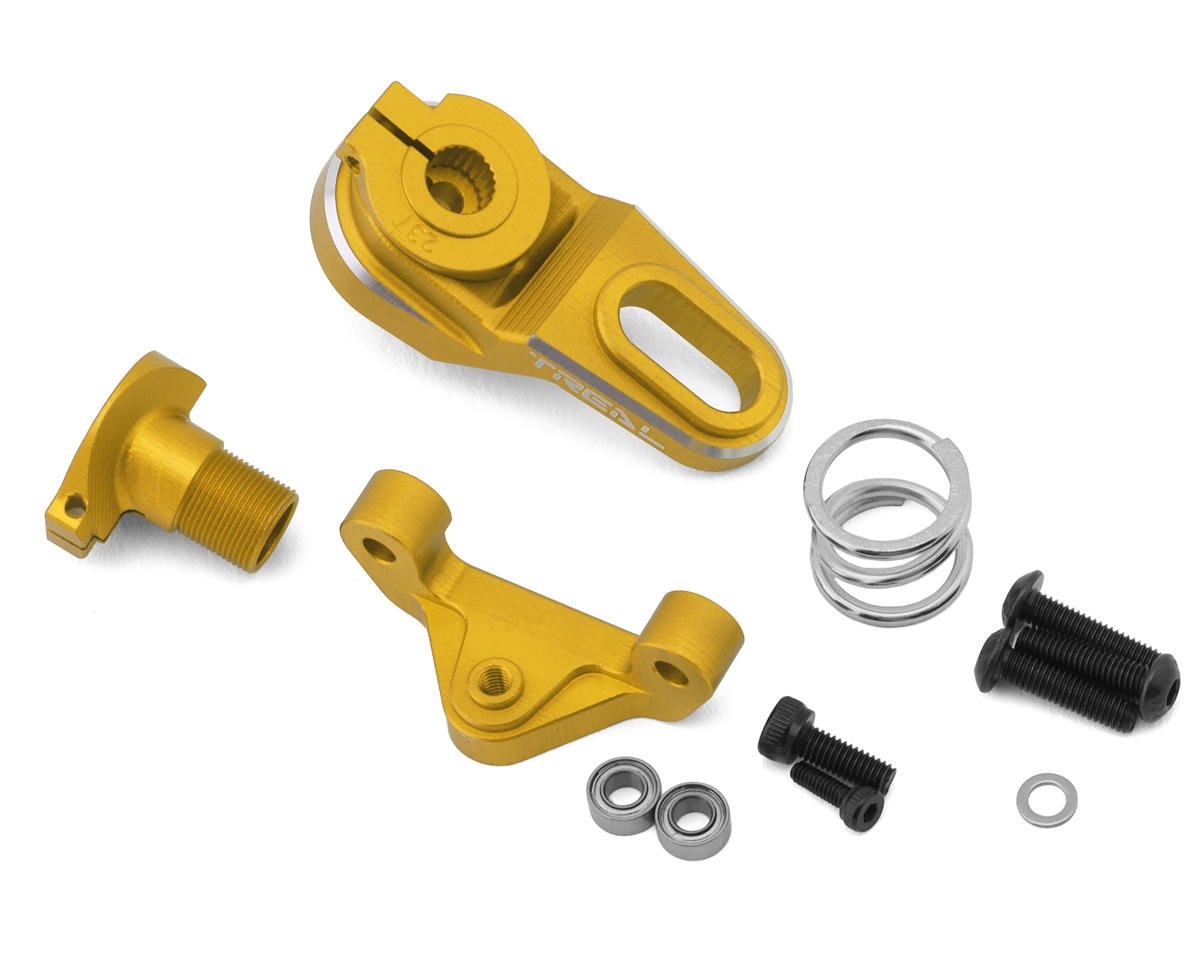 Treal Hobby Losi Promoto MX CNC Aluminum Clamping Servo Saver (25T/23T) (Gold) (TLHTPROMOTOMX-177)