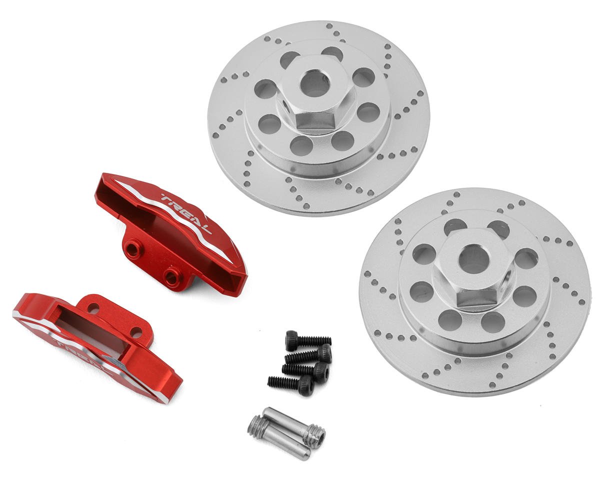 Treal Hobby Axial RBX10 Ryft Aluminum Brake Disc Caliber Hubs (Silver) (2) (TLHTRYFT-18)