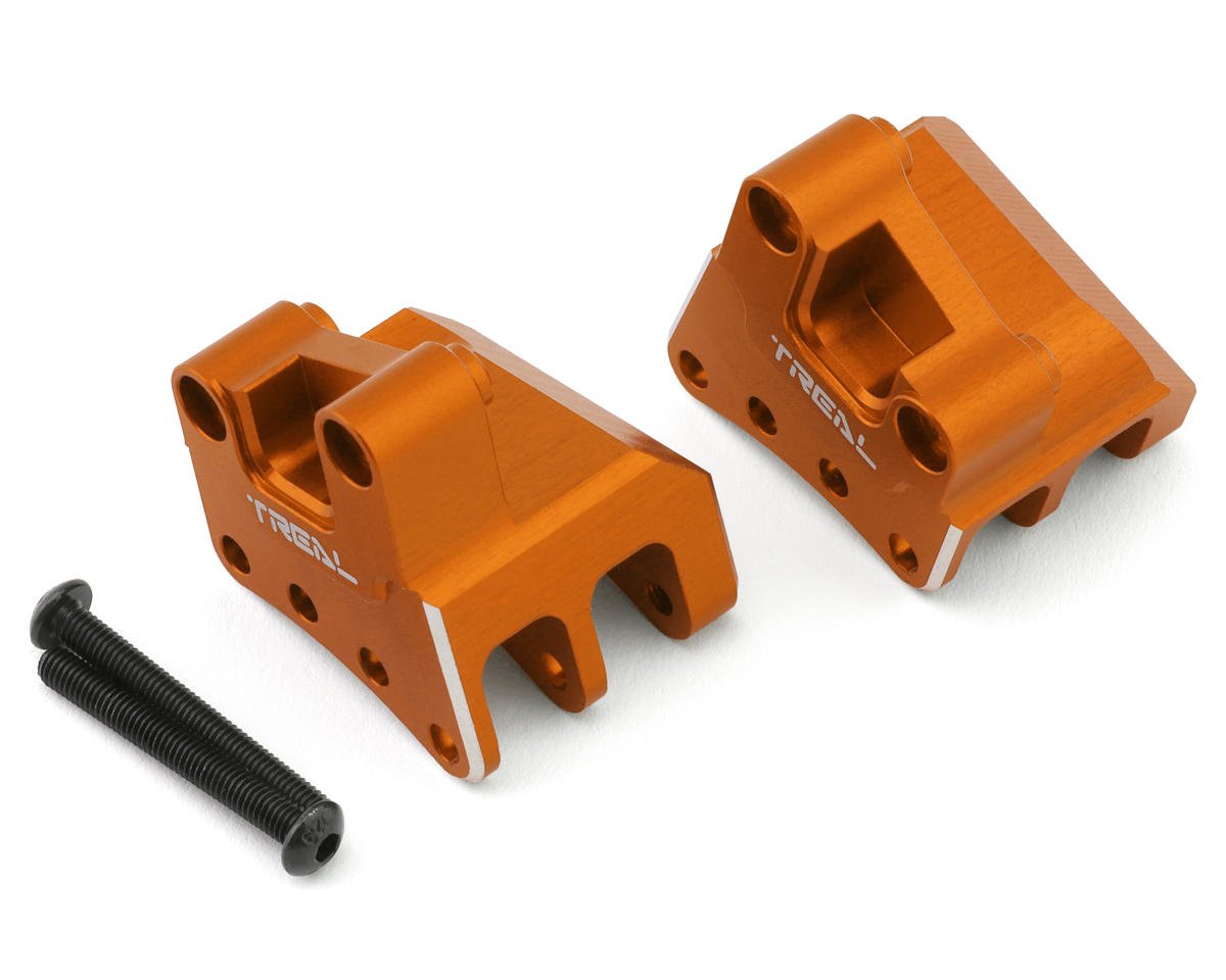 Treal Hobby Axial RBX10 Ryft Aluminum Rear Shock Mounts (Orange) (2) (4-Holes) (TLHTRYFT-41)