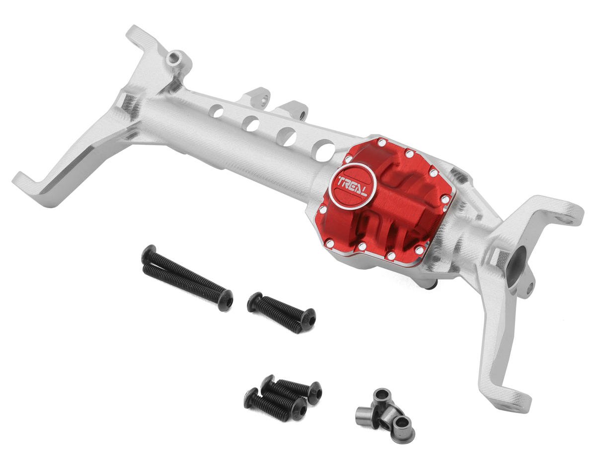 Treal Hobby Axial SCX10 III CNC Aluminum Front Portal Axle Housing (Silver) (TLHTSCX10_III-04)