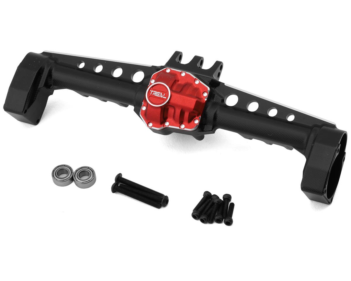 Treal Hobby Axial SCX10 III CNC Aluminum Rear Portal Axle Housing (Black) (TLHTSCX10_III-05)