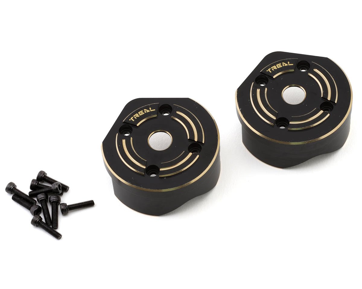 Treal Hobby Axial SCX10 III/Capra Brass Outer Portal Covers (93g) (TLHTSCX10_III-34)