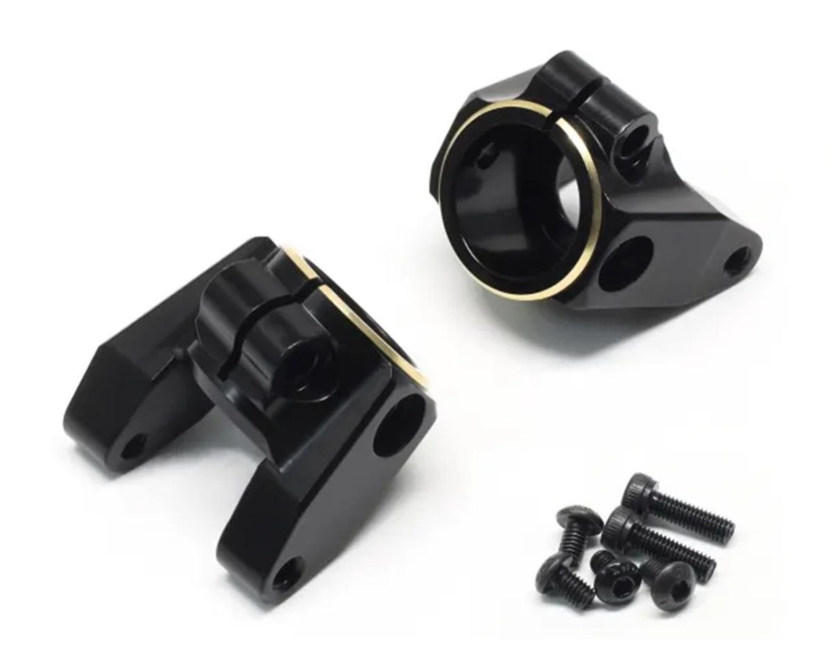 Treal Hobby Axial SCX10 Pro Brass C-Hub Carriers (Black) (2) (21.9g) (TLHTSCX10_PRO-14)