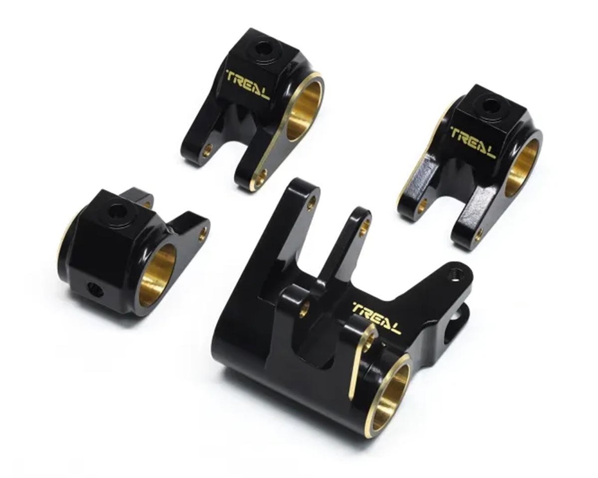 Treal Hobby Axial SCX10 Pro Brass Shock Link Mount Set (Black) (Front/Rear) (TLHTSCX10_PRO-45)