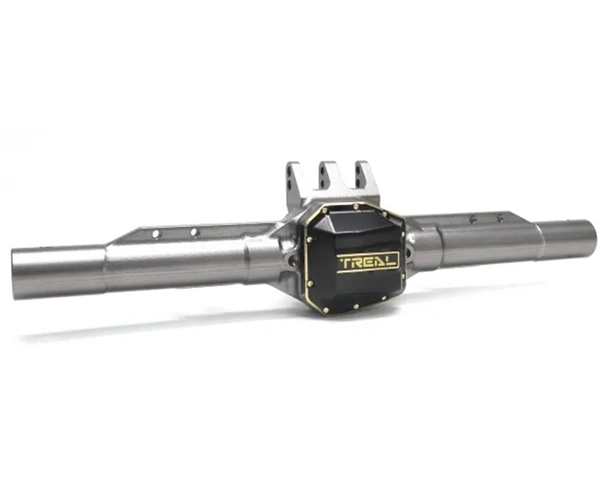 Treal Hobby Axial SCX10 Pro 7075 Aluminum Rear Axle Housing (Grey) (TLHTSCX10_PRO-51)