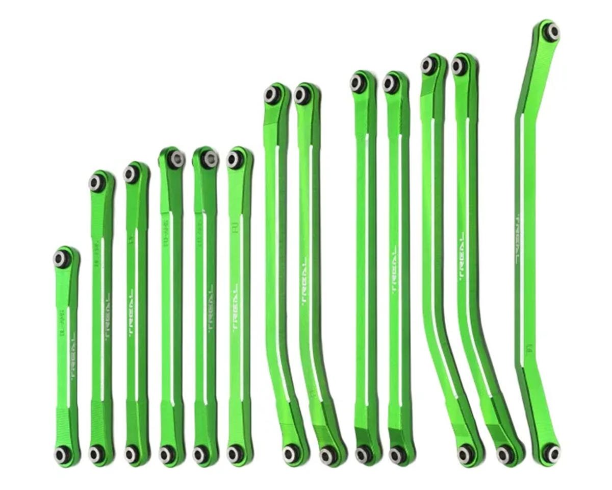 Treal Hobby Axial SCX10 Pro 7075 Aluminum Upper & Lower Link Set (Green) (13) (TLHTSCX10_PRO-55)