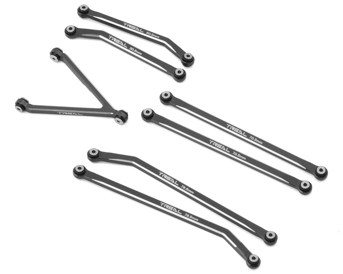 Treal Hobby Axial SCX24 Aluminum High Clearance Link Set (Titanium) (7) (TLHTSCX24-108)