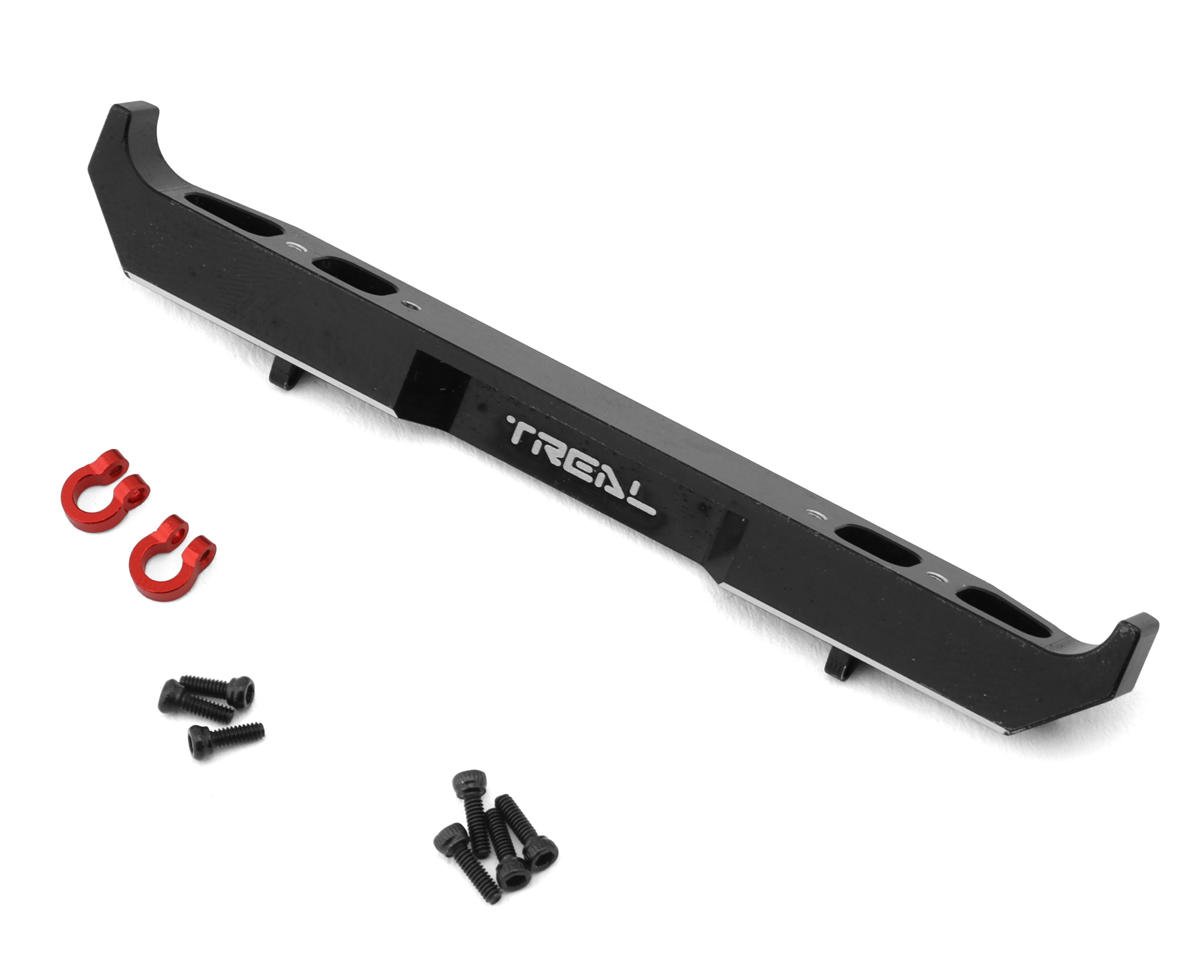 Treal Hobby Axial SCX24 Aluminum Rear Bumper w/Shackles (Black) (TLHTSCX24-115)