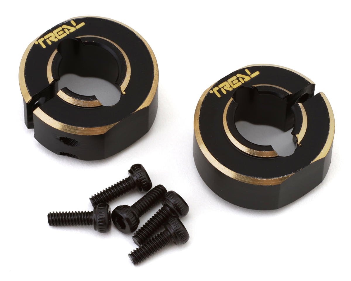Treal Hobby Axial SCX24 Brass Rear Counter Balance Weights (Black) (2) (14g) (TLHTSCX24-123)