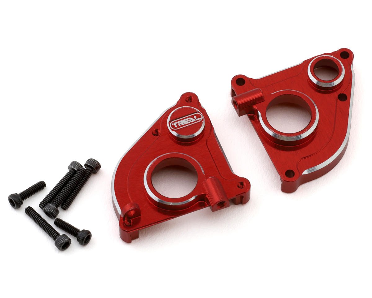 Treal Hobby Axial SCX24 CNC Aluminum Transmission Case (Red) (TLHTSCX24-17)