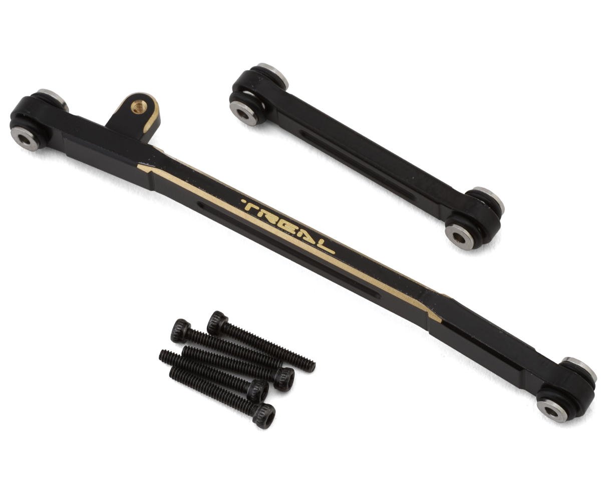 Treal Hobby Axial SCX24 Brass Steering Linkage Set (10g) (Black) (TLHTSCX24-181)