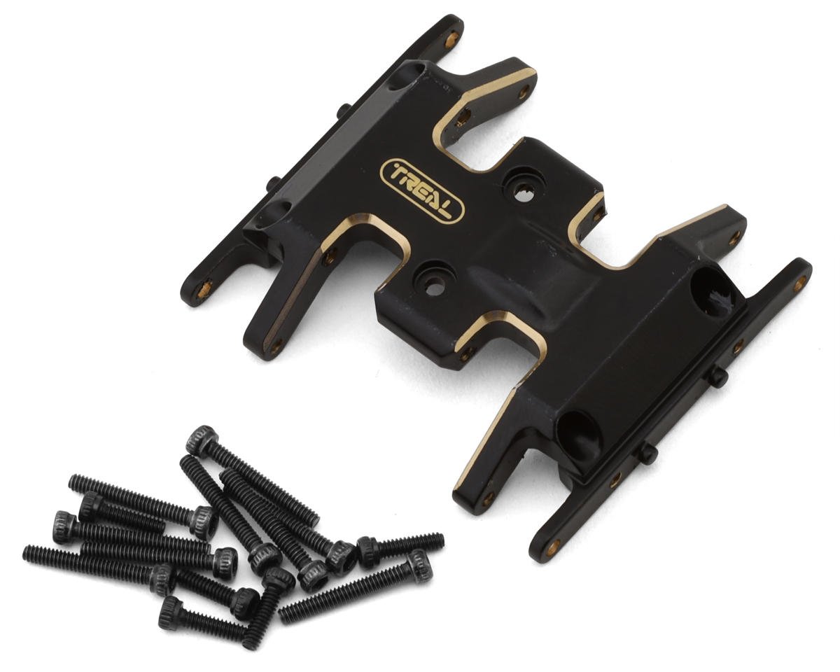 Treal Hobby Axial SCX24 Brass Skid Plate (Black) (13.9g) (TLHTSCX24-182)
