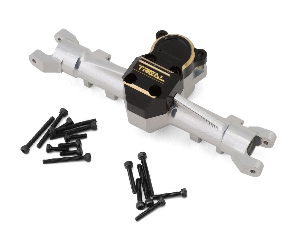 Treal Hobby Axial SCX24 Aluminum Front Axle w/Brass Differential Cover (TLHTSCX24-19)