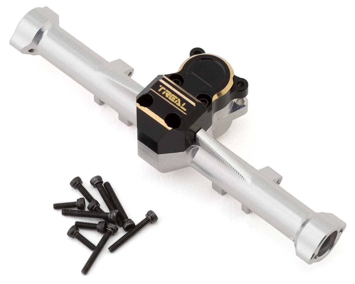 Treal Hobby Axial SCX24 Aluminum Rear Axle w/Brass Differential Cover (TLHTSCX24-21)
