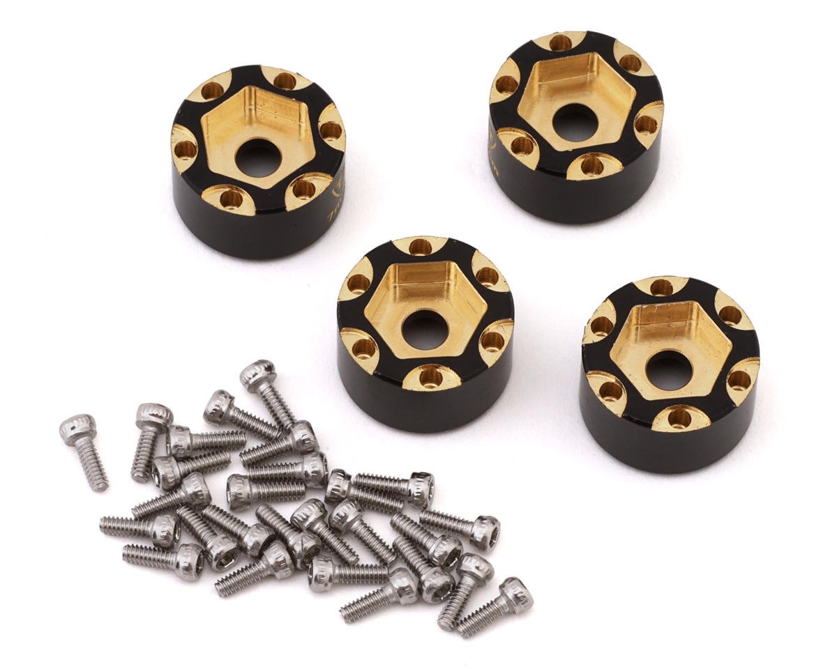 Treal Hobby Axial SCX24 1.0" Brass Beadlock Wheel Hub Spacers (4) (7mm) (3.5g) (TLHTSCX24-232)