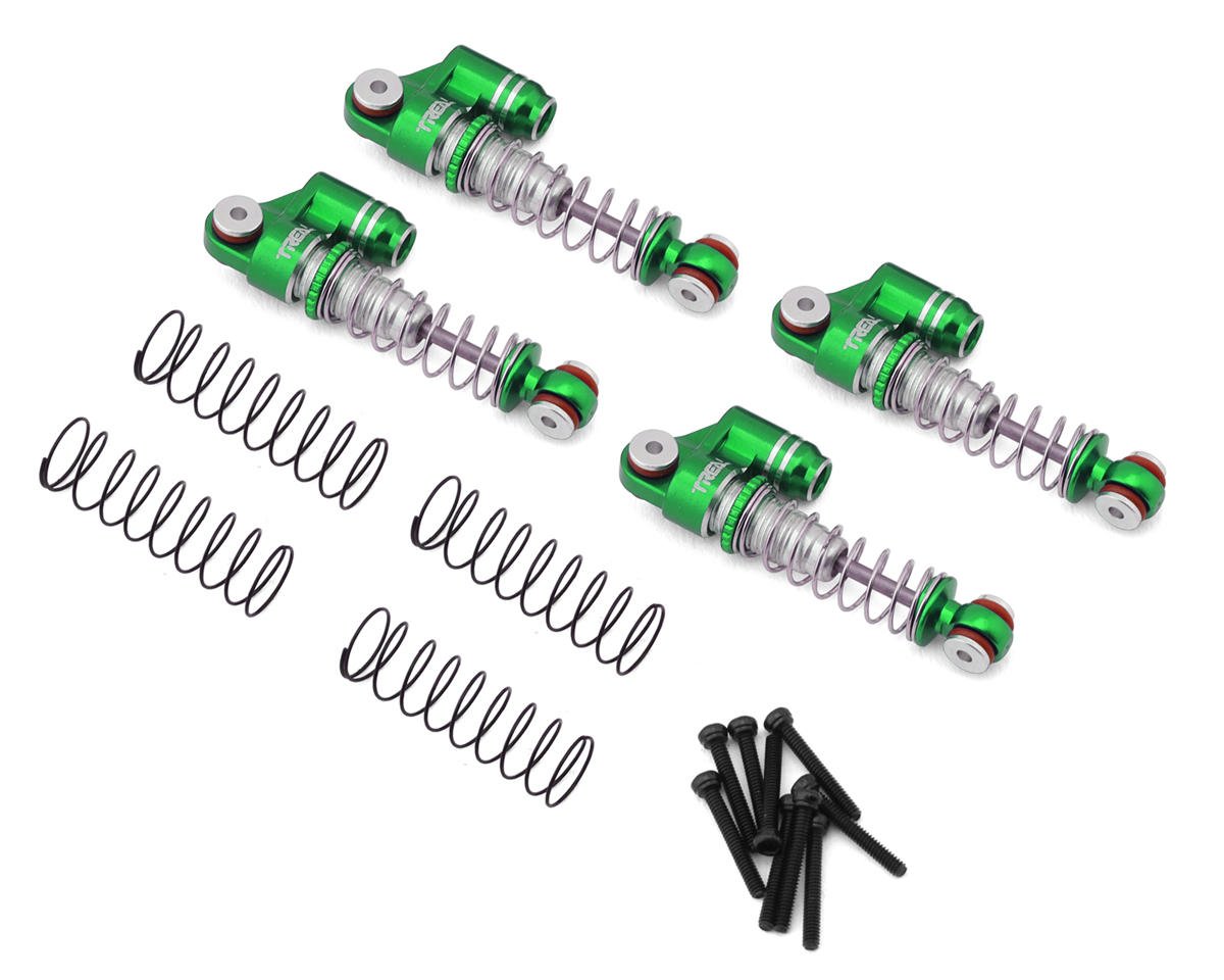 Treal Hobby Axial SCX24 Aluminum Threaded Shocks (Green) (4) (TLHTSCX24-55)
