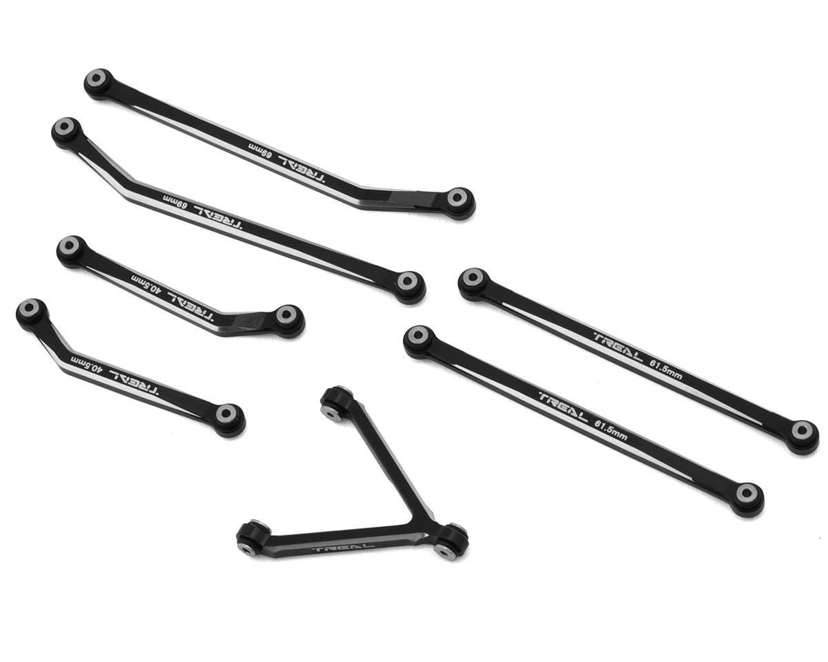 Treal Hobby Axial SCX24 Aluminum High Clearance Link Set (Black) (TLHTSCX24-69)