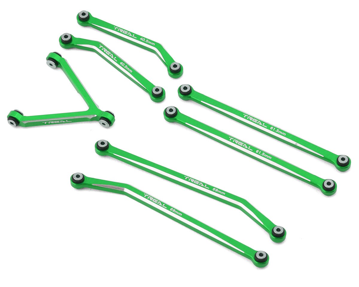Treal Hobby Axial SCX24 Aluminum High Clearance Link Set (Green) (Deadbolt) (TLHTSCX24-70)
