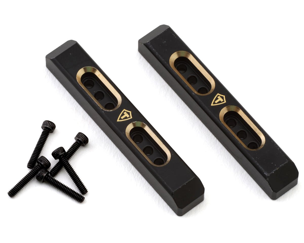Treal Hobby Axial SCX24 Brass Boulder Bars (Black) (2) (7.9g) (TLHTSCX24-78)