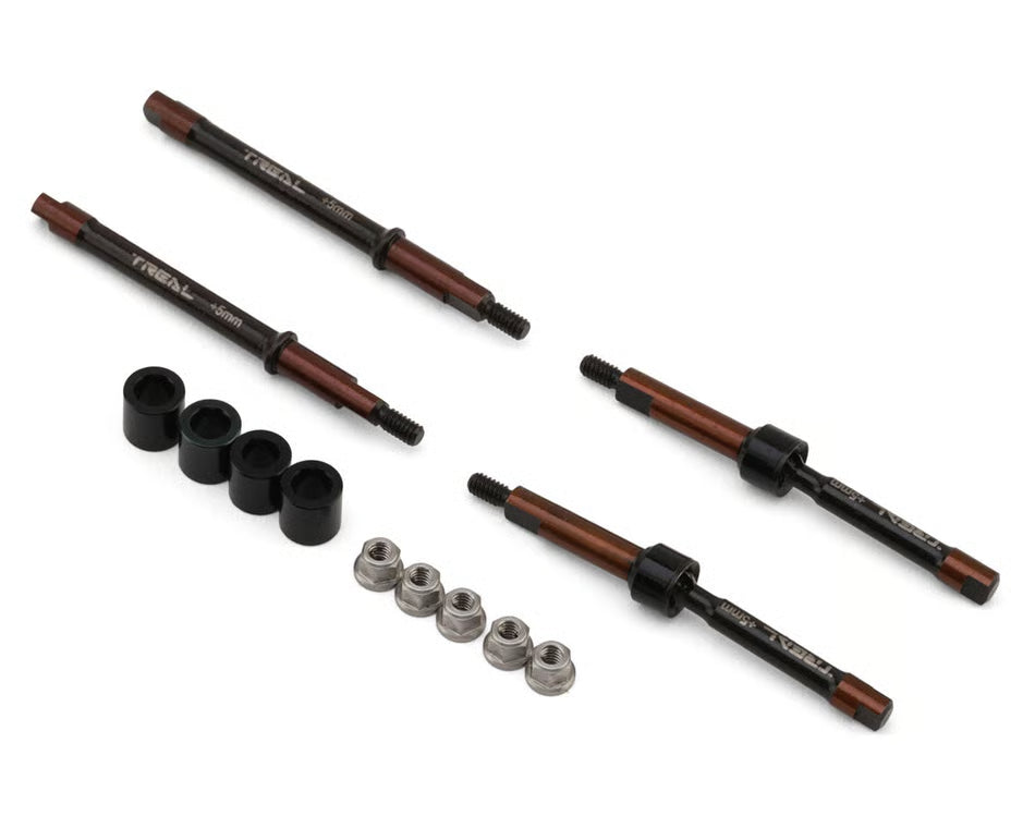 TREAL HOBBY - Axial SCX30 Extended Harden Steel CVD Axle Shafts Set (+5mm) (TLHTSCX30-62)