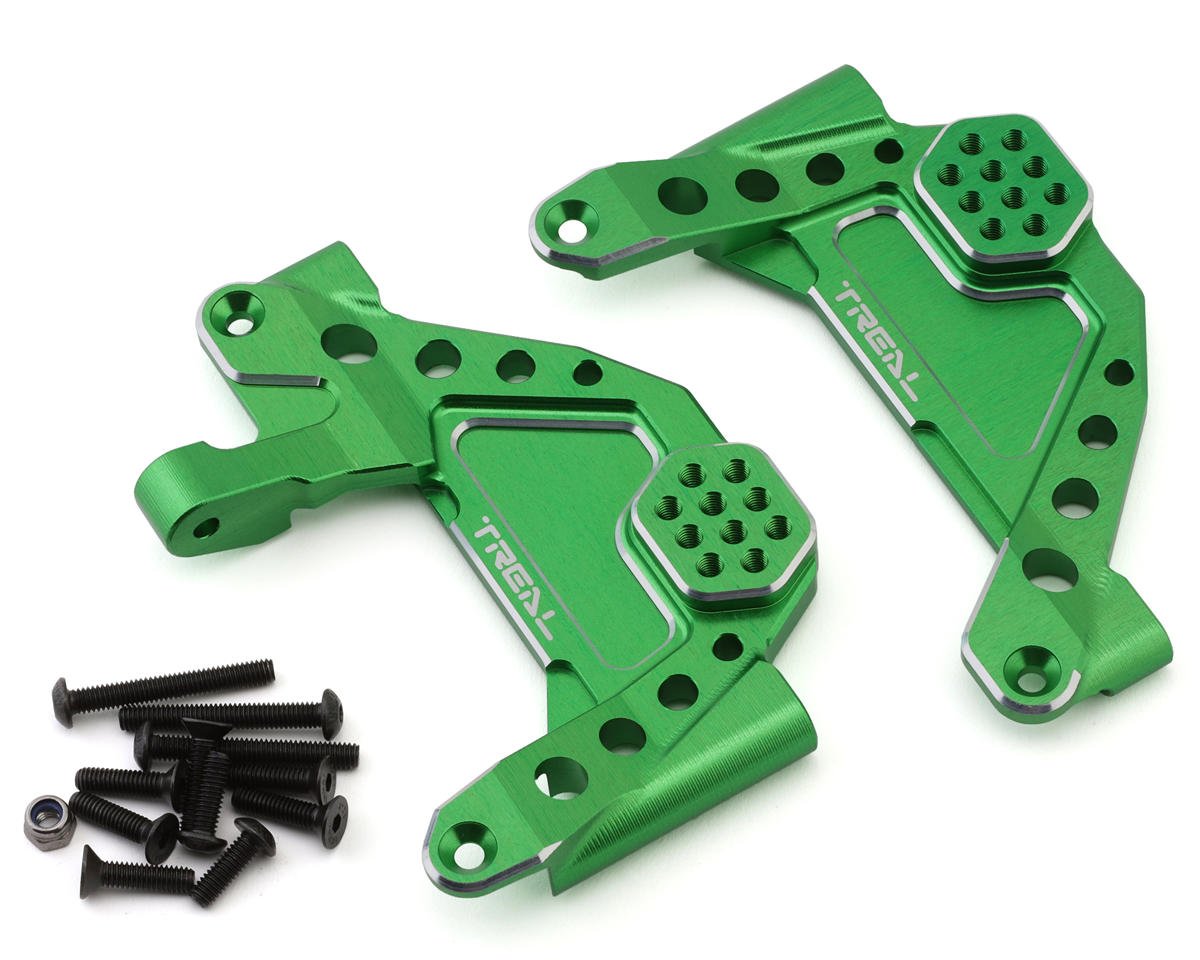 Treal Hobby SCX6 Aluminum Front Shock Towers (Green) (2) w/Panhard (TLHTSCX6-11)