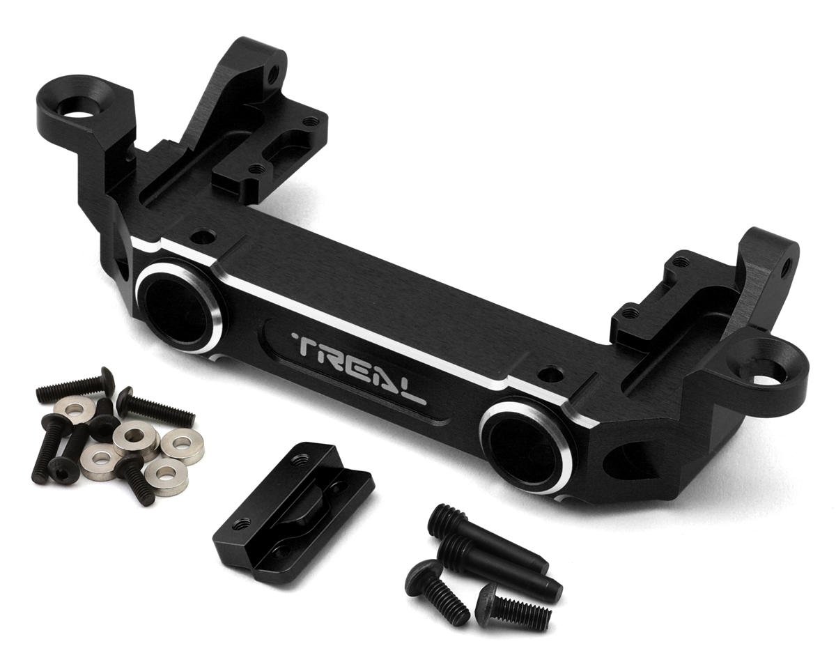 Treal Hobby Axial SCX6 Aluminum Front Bumper & Servo/Body Mount (Black) (TLHTSCX6-23)