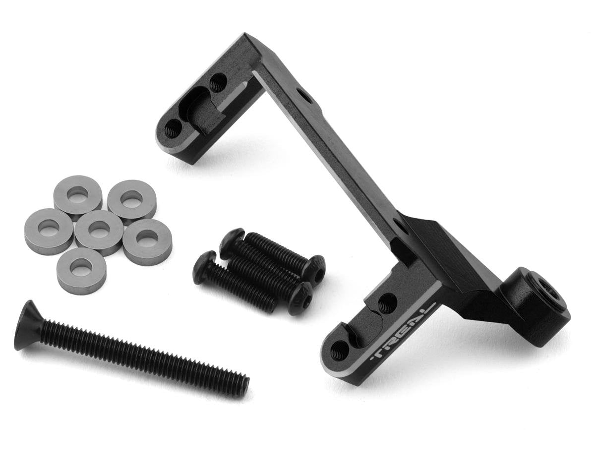 Treal Hobby SCX6 Aluminum 2-Speed Transmission Servo Mount (Black) (TLHTSCX6-43)
