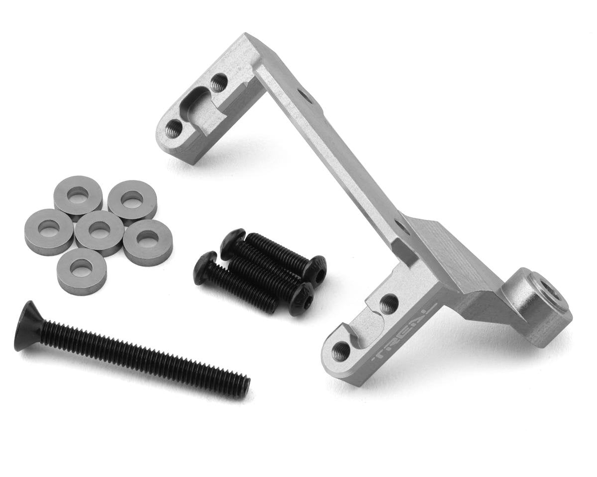 Treal Hobby SCX6 Aluminum 2-Speed Transmission Servo Mount (Silver) (TLHTSCX6-45)