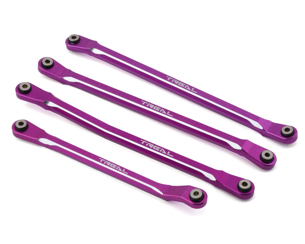 Treal Hobby SCX6 Aluminum Upper Links Set (Purple) (Std Length) (4) (TLHTSCX6-72)