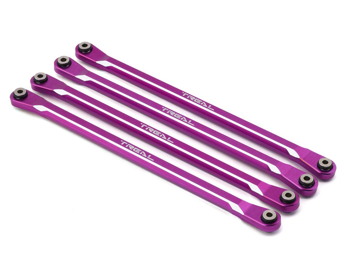 Treal Hobby SCX6 Aluminum Lower Links Set (Purple) (Std Length) (4) (TLHTSCX6-77)