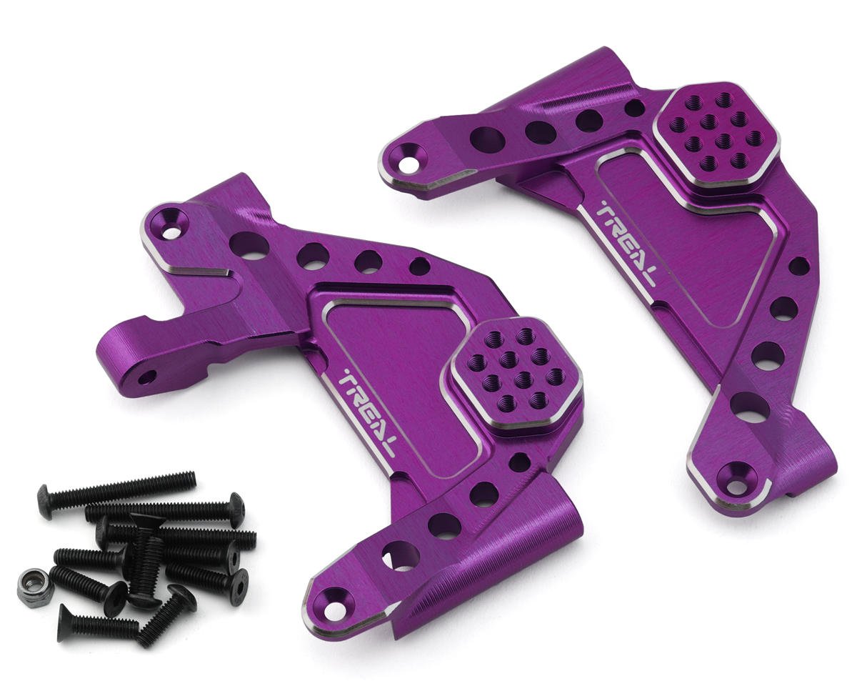 Treal Hobby SCX6 Aluminum Front Shock Towers (Purple) (2) w/Panhard (TLHTSCX6-92)